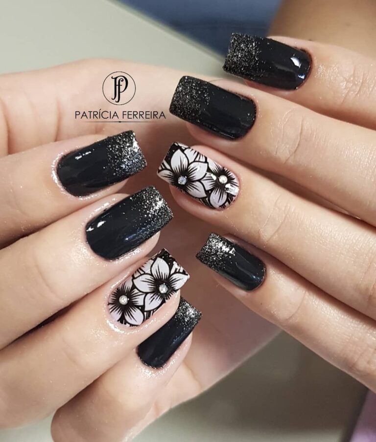 Unhas Decoradas Preto: 80 Ideias Criativas
