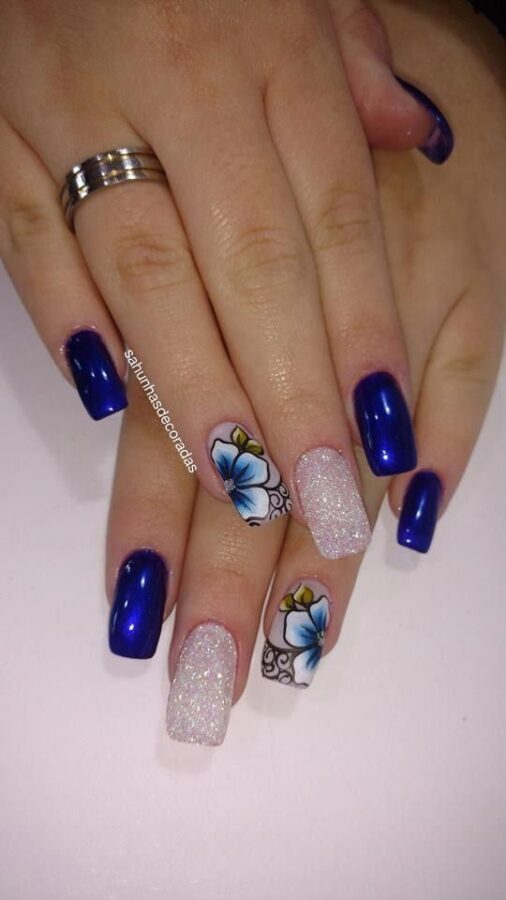 Unhas Decoradas Azuis: 80 modelos para você não deixar de fazer