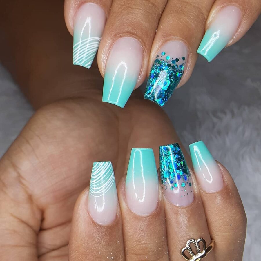 Unhas decoradas verde água: 90 Modelos lindos e inspiradores! - Unhas ...